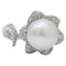 Pearl, Diamonds, 18 Karat White Gold Ring, Image 1