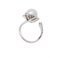 Pearl, Diamonds, 18 Karat White Gold Ring, Image 2