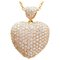 Collier Pendentif en Forme de Coeur en Or Jaune 18 Carats, Diamants 1