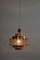 Lámpara colgante Mid-Century de cobre, teca y vidrio, años 60, Imagen 5