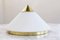 Space Age Cone Lamp in Glass and Brass from Limburg 1
