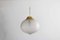 Space Age Drop Pendant Lamp in Brass and Ice Glass, 1970s, Image 4