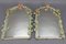 Italian Painted Tole Flower Wall Mirrors, 1950s, Set of 2, Image 3