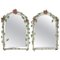 Italian Painted Tole Flower Wall Mirrors, 1950s, Set of 2 1