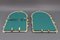 Italian Painted Tole Flower Wall Mirrors, 1950s, Set of 2, Image 18