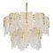 Lámpara de araña con hojas de cristal de Murano atribuida a Carl Fagerlund, años 60, Imagen 1