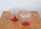 Large Decorative Murano Red and Iridescent Goblet Glasses, Italy, 1940s, Set of 2 9