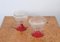 Large Decorative Murano Red and Iridescent Goblet Glasses, Italy, 1940s, Set of 2, Image 9