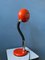 Mid-Century Space Age Red Adjustable UFO Table Lamp 6