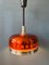 Space Age Orange Transparent UFO Pendant Lamp, Image 2