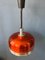 Space Age Orange Transparent UFO Pendant Lamp 6