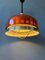 Space Age Orange Transparent UFO Pendant Lamp, Image 1