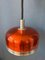 Space Age Orange Transparent UFO Pendant Lamp, Image 7