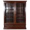 Large 19th English Mahogany Glazed Bookcase, 1880s 1