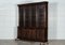 Large 19th Century English Oak Glazed Breakfront Bookcase, 1870s 6