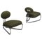 Modernist Cantilever Chairs in Wool and Alpaca, Italy, 1970s, Set of 2 1