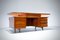 Writing Desk in Walnut and Glass attributed to Silvio Cavatorta, Italy, 1950s 2