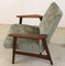 Mid-Century Upholstered Teak Armchair 8