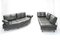 Modular Gray Leather Europa Sofa Elements by Gianfranco Gualtiegotti and Alessandro Mazzoni Delle Stelle for Zanotta, Italy, 1988, Set of 9 5