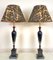 Vintage Tischlampen aus gedrechseltem Holz, 1950er, 2er Set 1