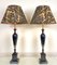 Vintage Turned Wood Table Lamps, 1950s, Set of 2, Image 1