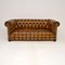 Deep Buttoned Leather Chesterfield Sofa, 1920s 1