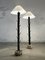 Brutalist Iron & Stone Floor Lamp Sculpture, France, 1970s 5