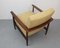 Vintage Teak Armchair with Yellow Upholstery, 1960s 10