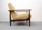 Vintage Teak Armchair with Yellow Upholstery, 1960s 3