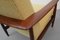 Poltrona vintage in teak con rivestimento giallo, anni '60, Immagine 5