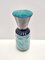 Vaso postmoderno in ceramica blu e verde acqua nello stile di Bitossi, anni '60, Immagine 6