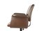 Italian Brown Skai and Metal Wheeled Office Chair, 1970s 11