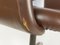 Italian Brown Skai and Metal Wheeled Office Chair, 1970s, Image 12