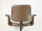 Italian Brown Skai and Metal Wheeled Office Chair, 1970s, Image 8