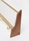 German Teak and Metal Wall Coat Rack, 1950s, Image 5