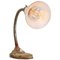 Lampe de Bureau Art Déco Vintage en Fonte et Verre Holophane 2