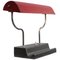 Red Metal Double Bulb Desk Table Lamp, 1950s, Image 2