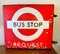 Early Enamel London Transport Bus Stop Sign with Provenance, 1940s 1