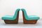 Fabric & Fiberglass Lounge Chairs from Lev & Lev, 1970s., Set of 2 3