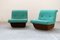 Fabric & Fiberglass Lounge Chairs from Lev & Lev, 1970s., Set of 2 1