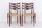 Dining Room Chairs in Rosewood by Arne Wahl Iversen, Denmark, 1970s, Set of 4 1