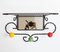 Vintage French coat rack with mirror, 1950s 10