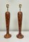 Classical Style Turned Burl Wood Table Lamps, 1970s, Set of 2 4