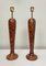 Classical Style Turned Burl Wood Table Lamps, 1970s, Set of 2 10