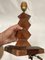 Lámpara de peral y madera de cuero de Jacques Adnet, años 50, Imagen 4