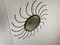 Vintage Metal Sunburst Mirror, 1970s 6