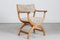 Danish Kurul Chair with Armrest by Henning Kjærnulf for Eg Møbler, 1970s, Image 1