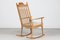 Razor Blade Rocking Chair in Oak and Sheepskin by Henning Kjærnulf for Eg Møbler, 1970s 5