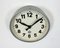 Horloge Murale d'Usine Industrielle Grise de Chronotechna, 1950s 4