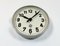 Industrial Grey Factory Wall Clock from Chronotechna, 1950s, Image 6